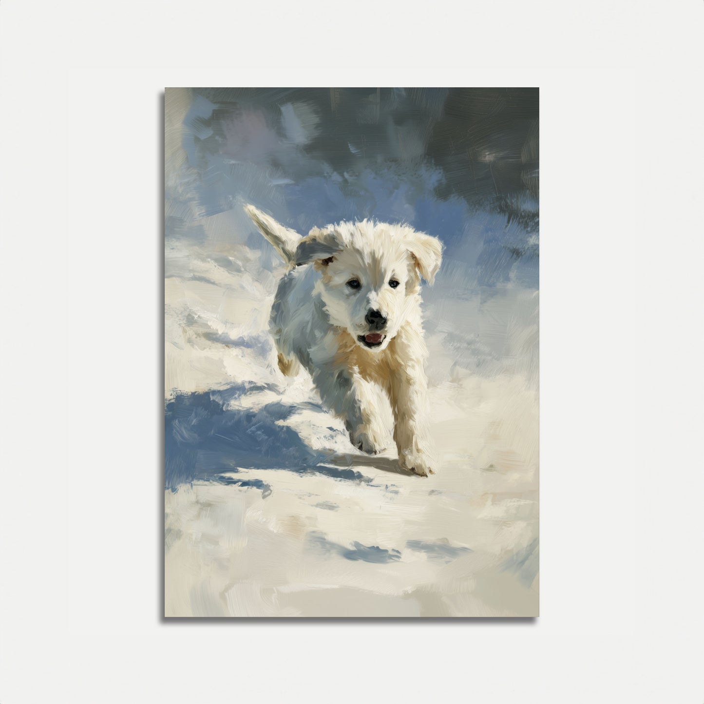 Lekfull Valp Snödans Poster