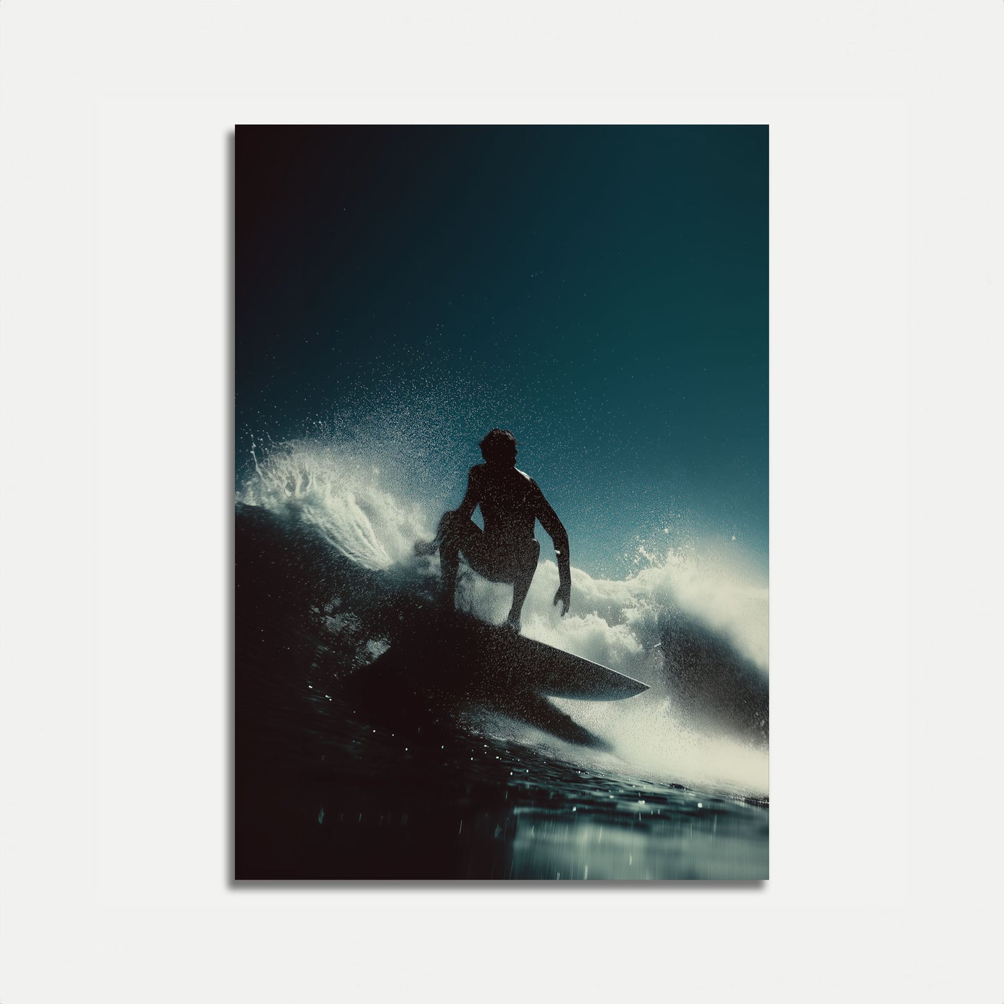 Epic Ocean Wave Surfing Poster