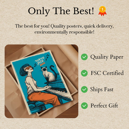 Tokyo Jazz Club Retro Poster