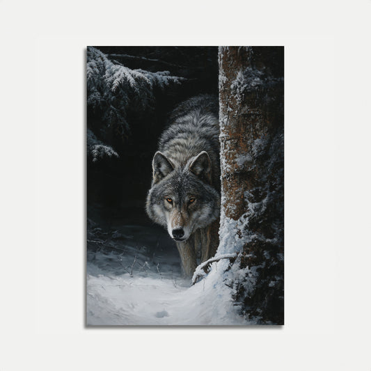 Winter Predator Forest Poster