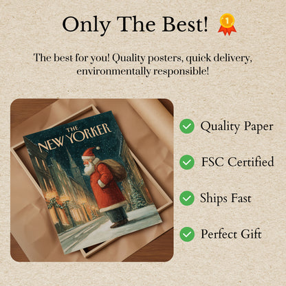 Snowy New York Christmas Poster