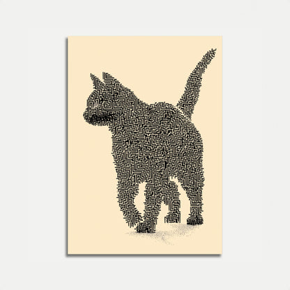 Llama Maze Pattern Poster