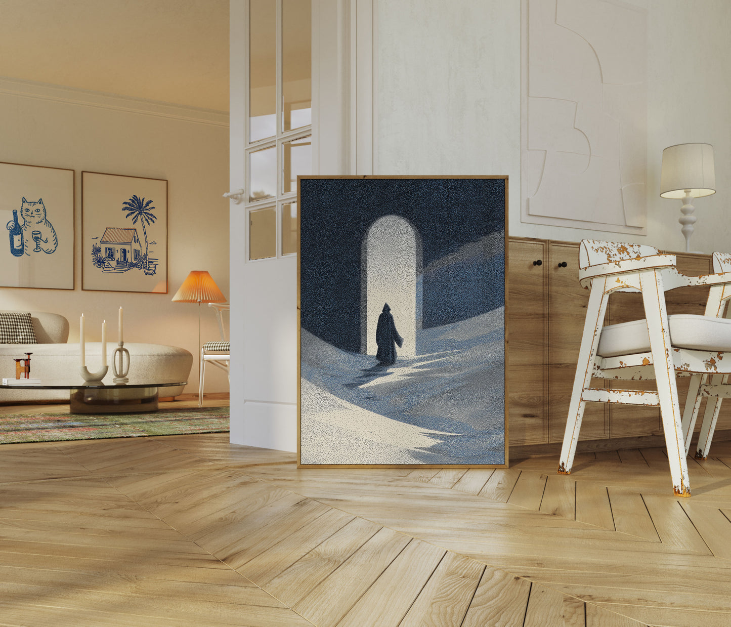 Hooded Figure Desert Gateway Poster