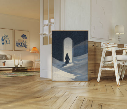 Hooded Figure Desert Gateway Poster