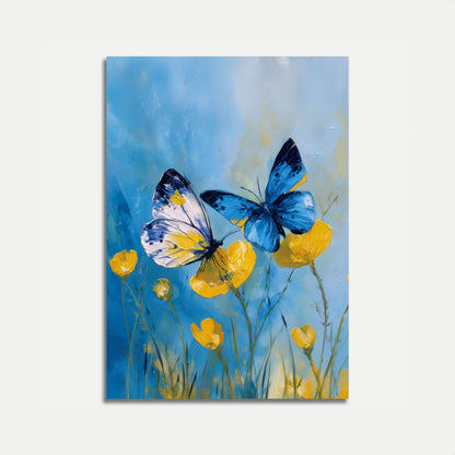 Blå Sommerfugl Naturplakat