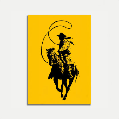 Wilder Westen Cowboy Reitposter