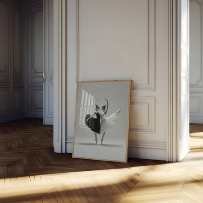 Sort og hvid ballet dansere plakat