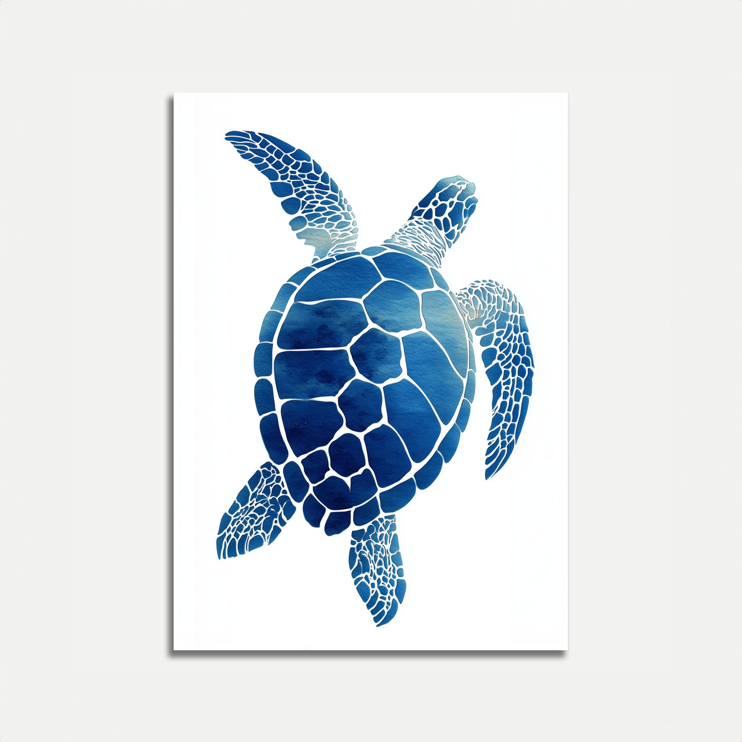 Blue Sea Turtle Ocean Poster