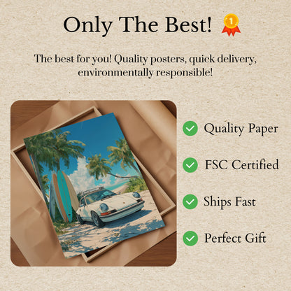 Porsche Beach Escape Poster