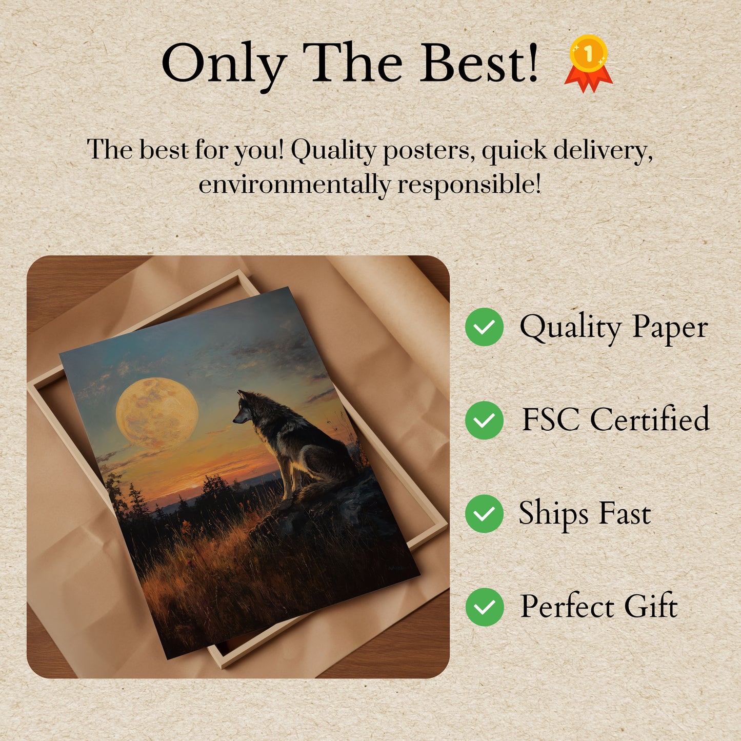 Wolf Moon Wilderness Poster