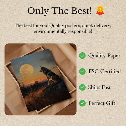 Wolf Moon Wilderness Poster