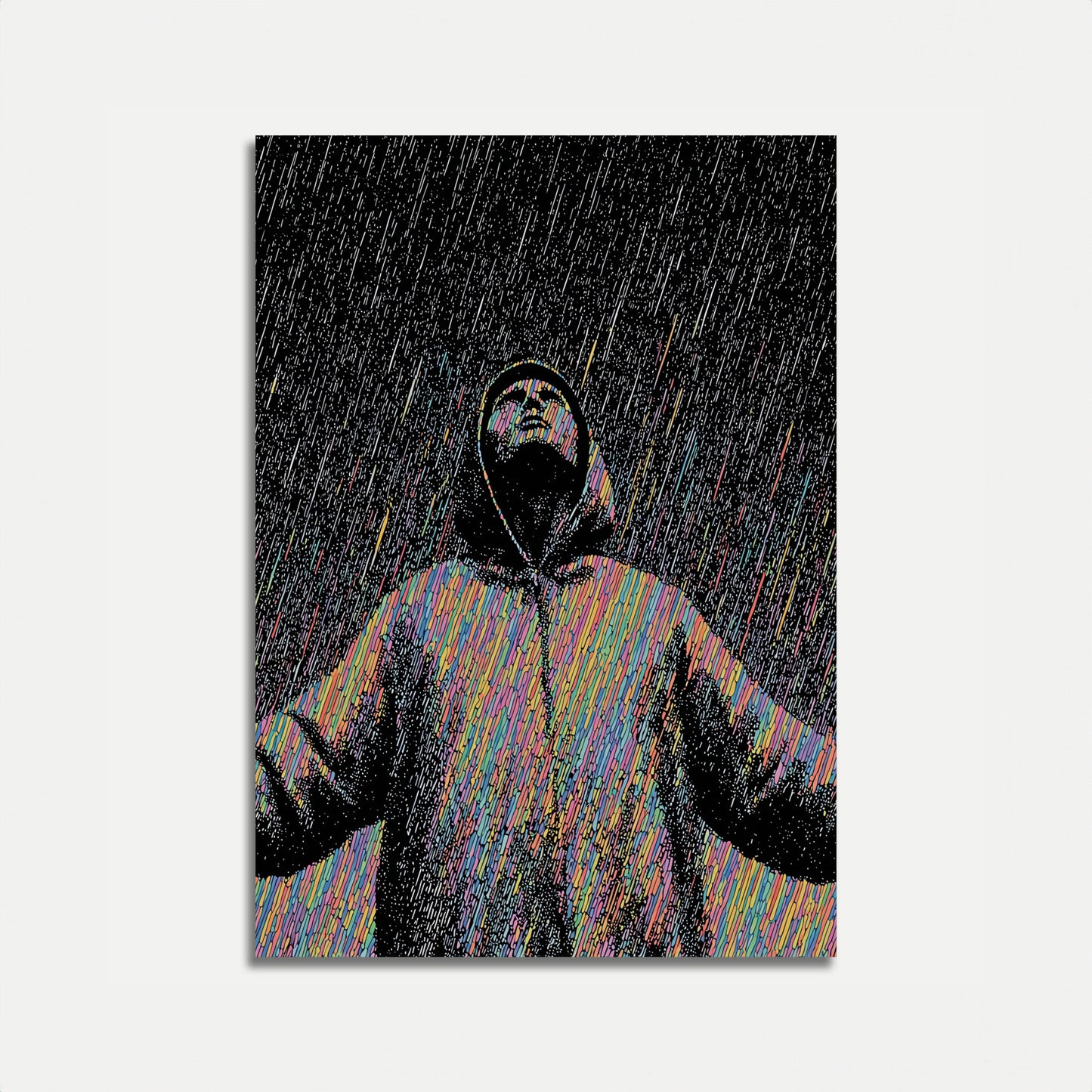 Regn Dag Refleksjon Portrett Plakat