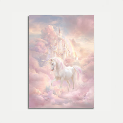 Magický Jednorožec Fantasy Zámek Plakát