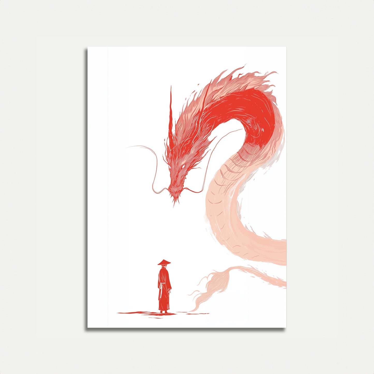 Póster del guardián del dragón carmesí