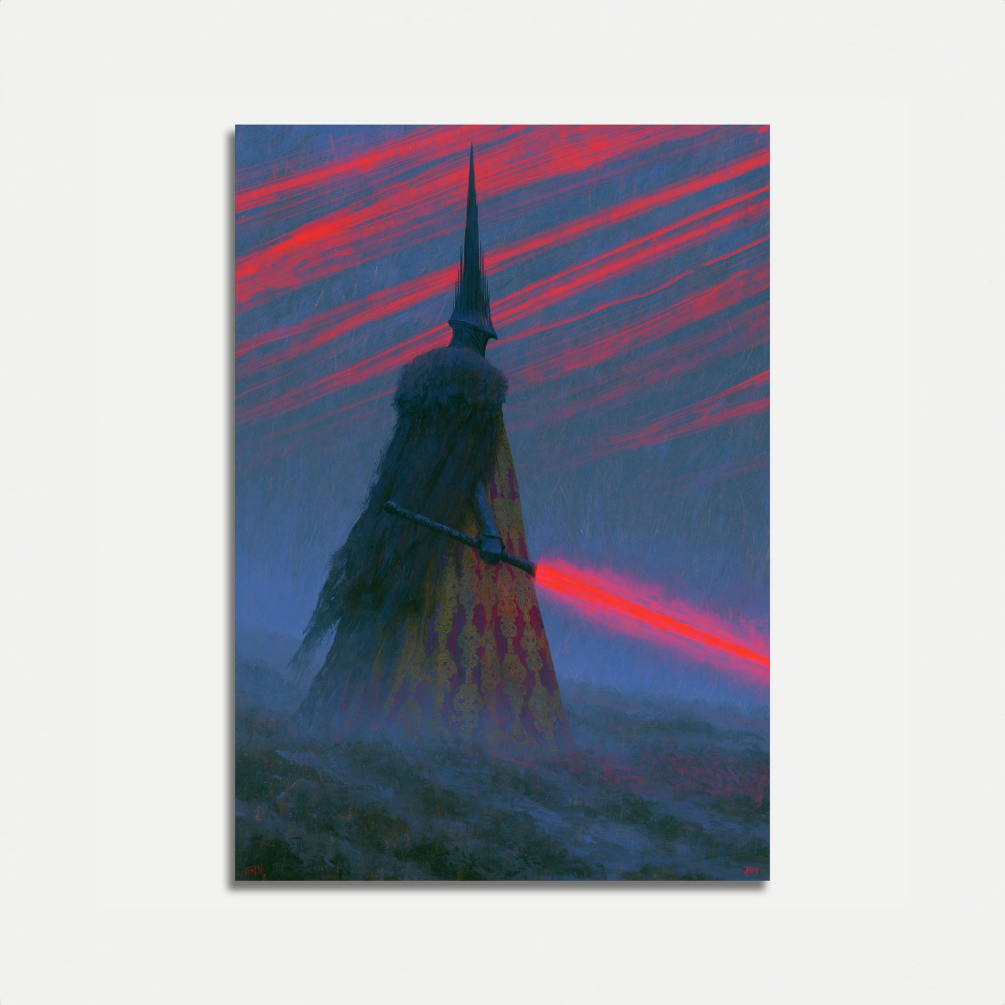 Dark Tower in Red Sky Poster