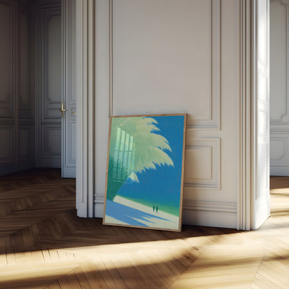 Tropisk strandferieplakat