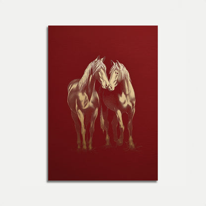 Cavalli Teneri si Abbracciano Poster