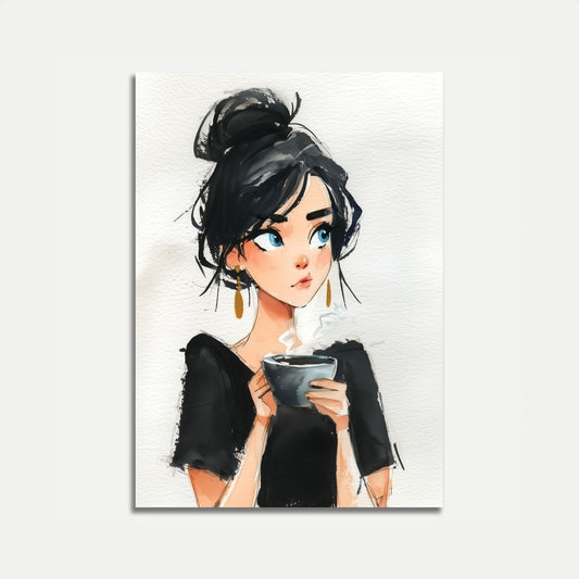 Morning Coffee Moment Poster