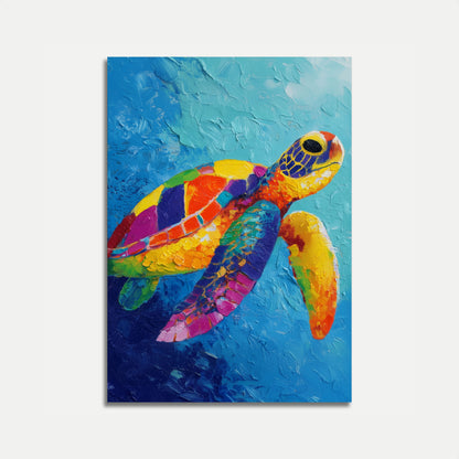 Vibrant Sea Turtle Ocean Poster