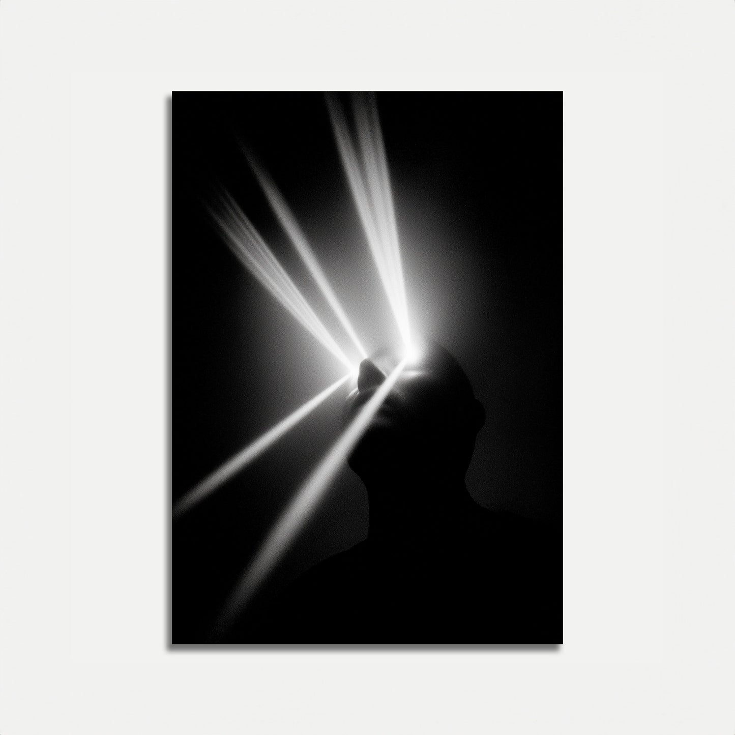 Dramatic Light Rays Silhouette Poster