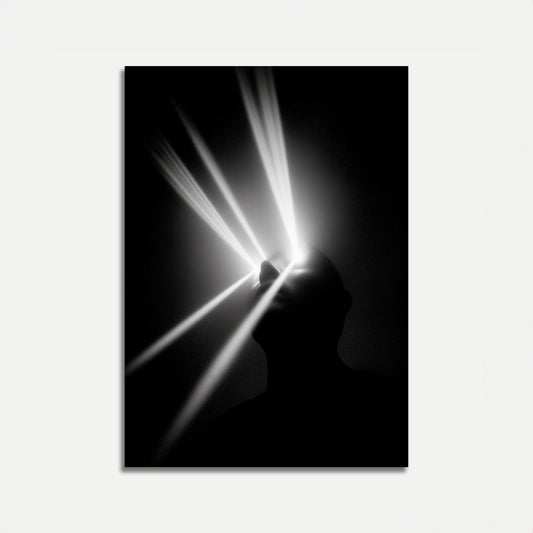 Dramatische Lichtstrahlen Silhouetten Poster