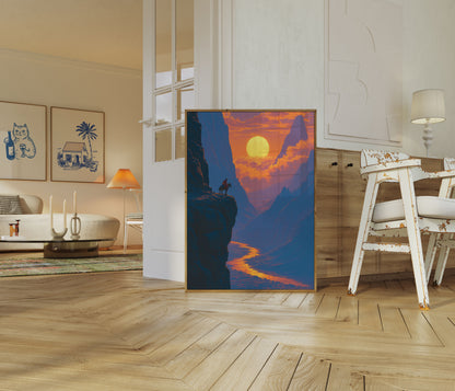 Cowboy Canyon Sunset Poster