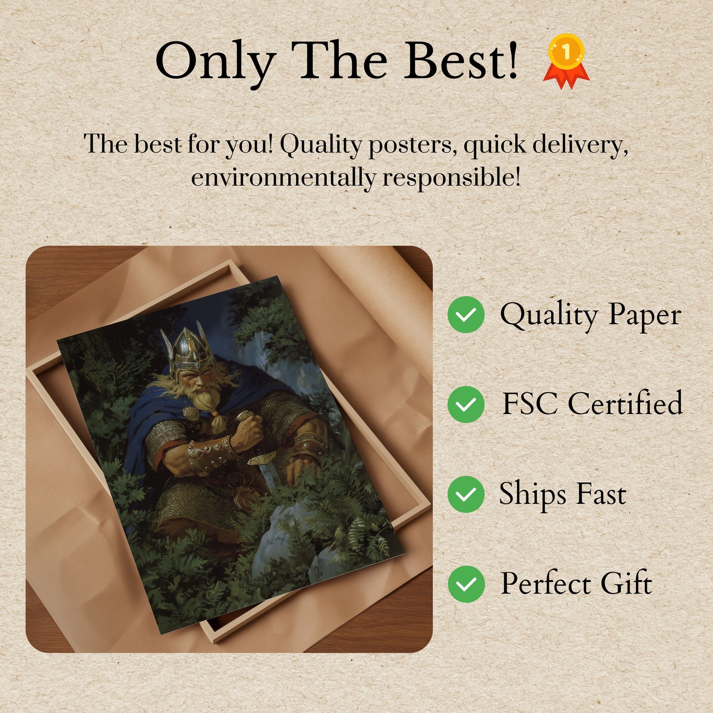 Fierce Viking Warrior Poster