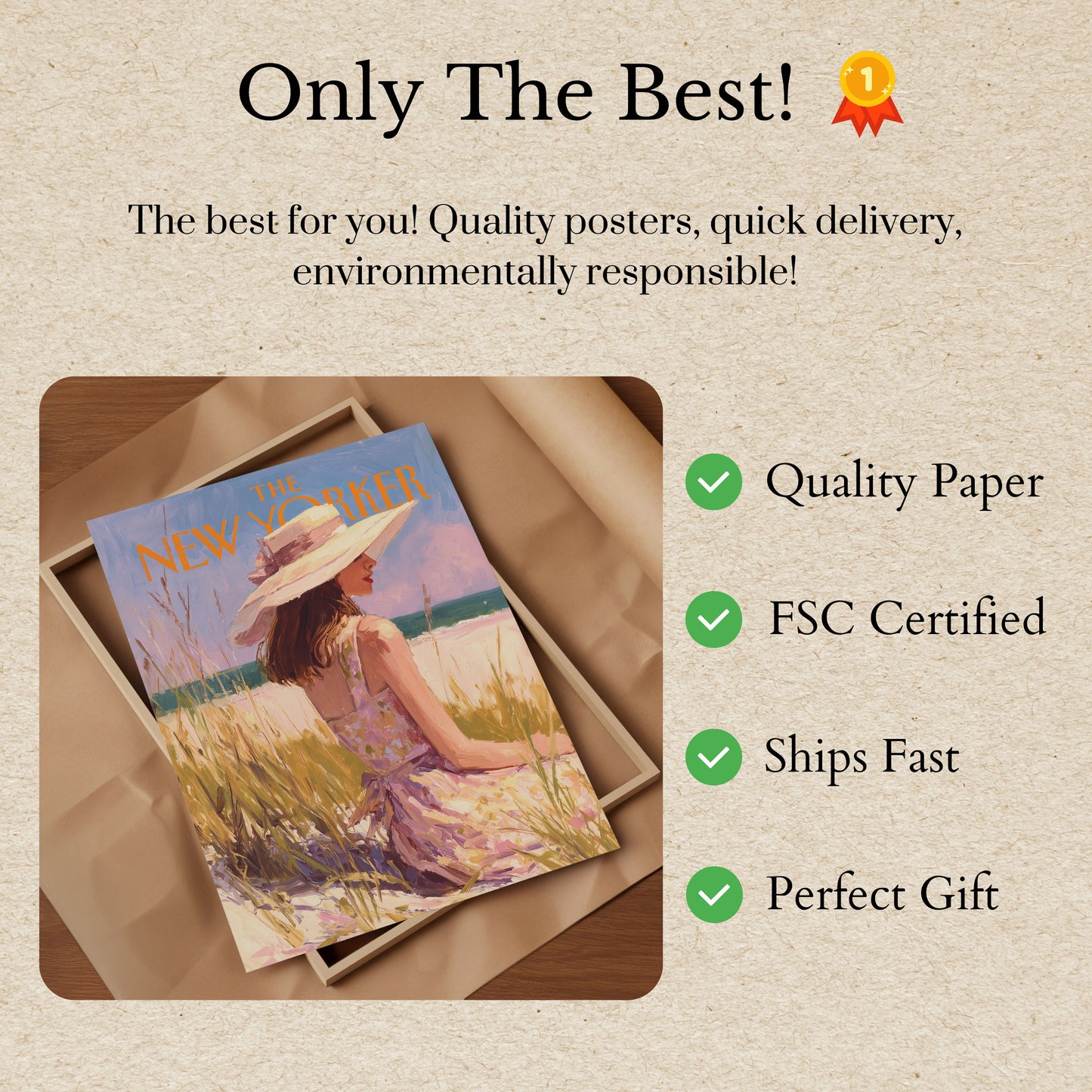 Coastal Summer Elegance Poster