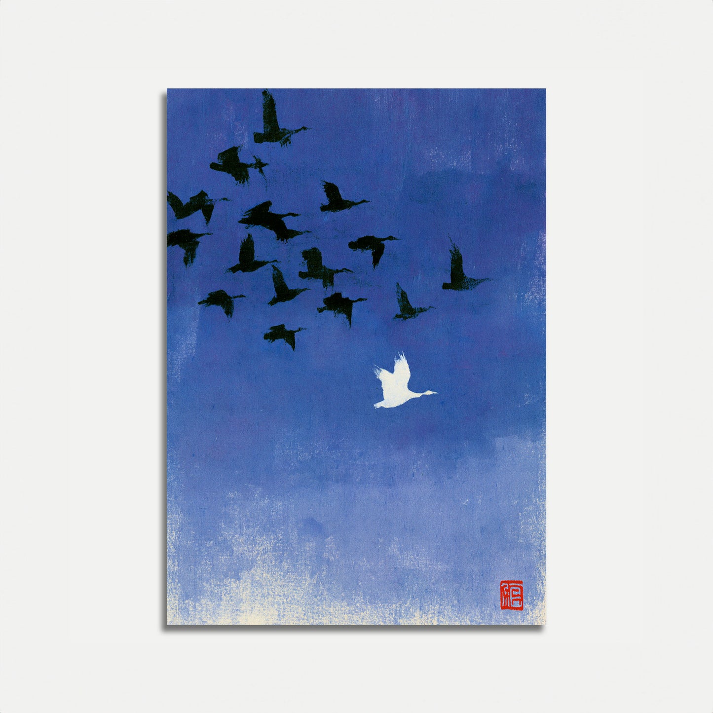 White Bird Among Dark Flock Poster