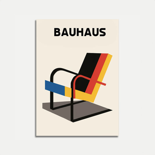 Bauhaus Geometric Chair Poster