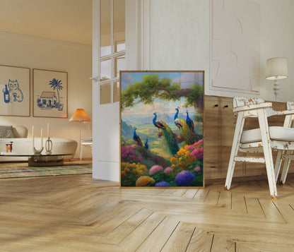 Royal Peacocks Paradise Poster