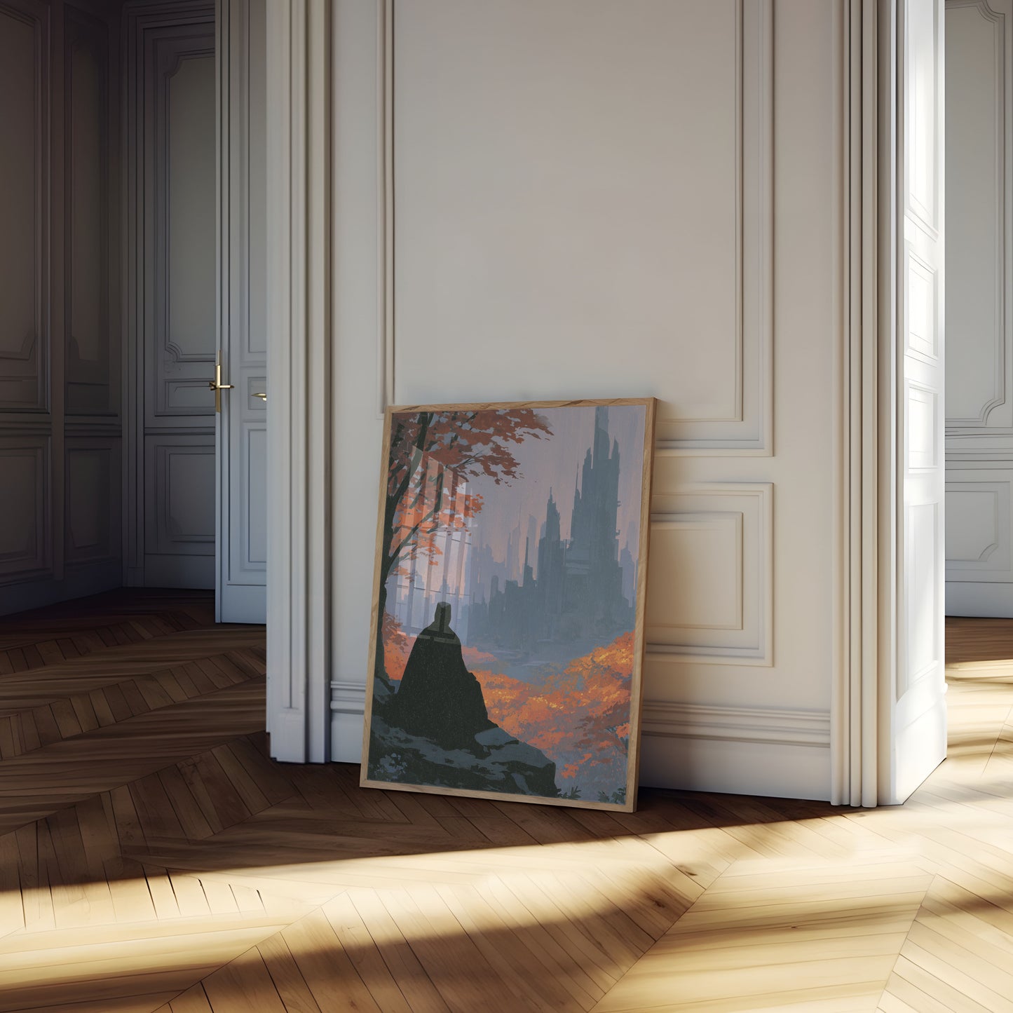 Affiche du Chevalier Noir dans la Ville d'Automne