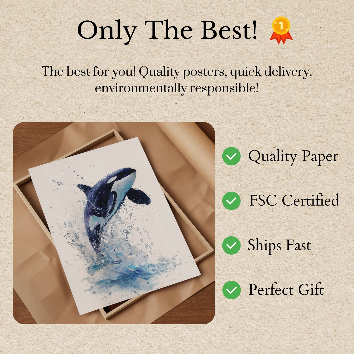 Ocean's Majestic Leap Poster