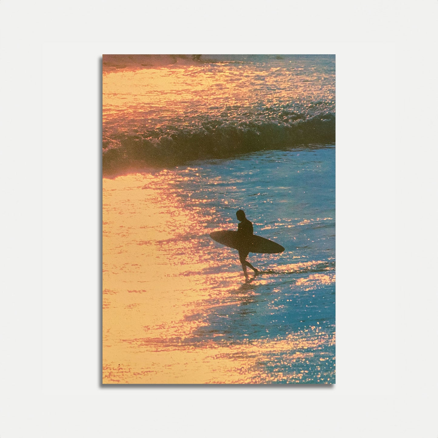Surfer bei Golden Hour Poster