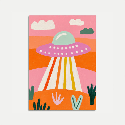 Cosmic UFO Desert Adventure Poster
