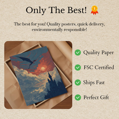 Póster del Castillo del Dragón Crepuscular