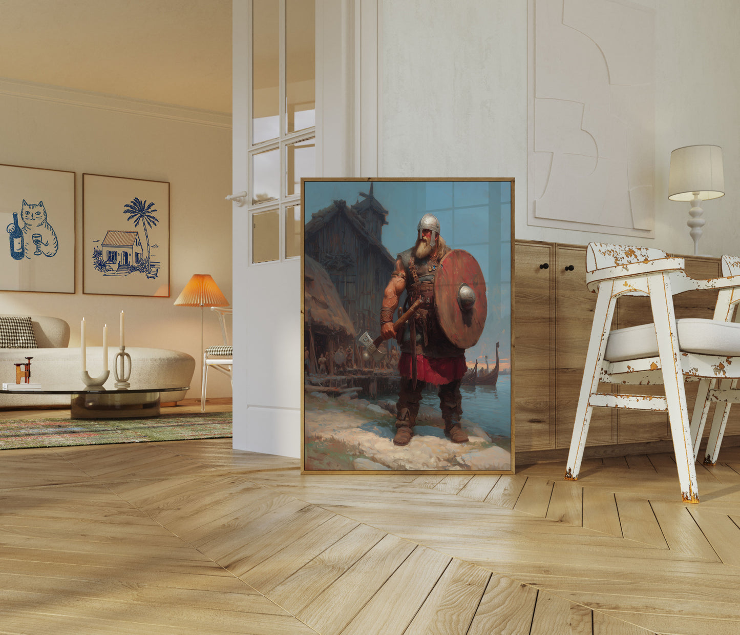 Mighty Viking Warrior Coastal Poster