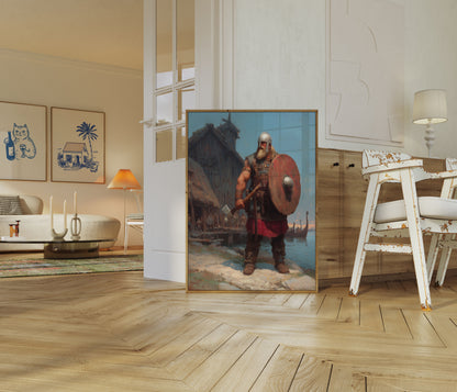 Mighty Viking Warrior Coastal Poster