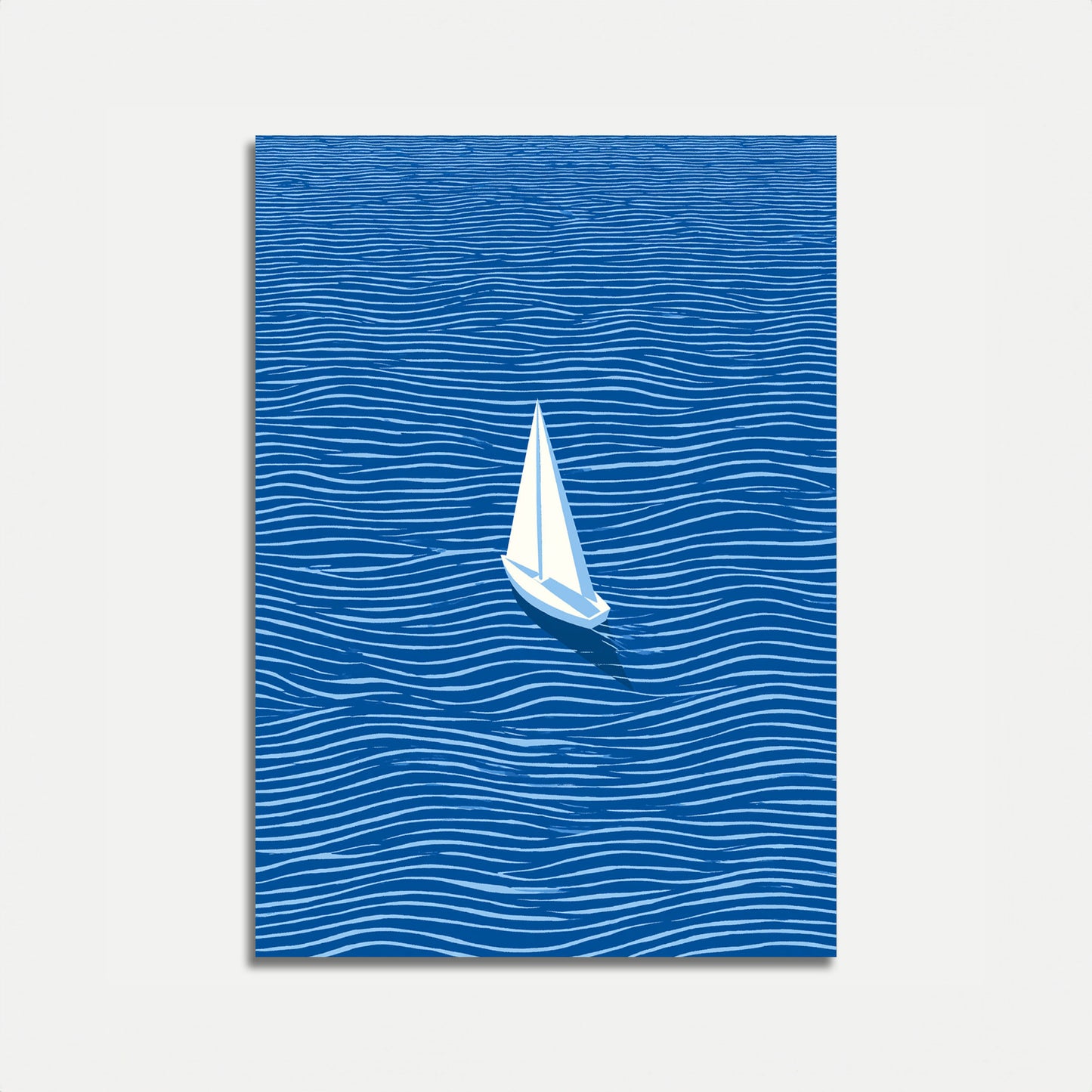 Poster Vela in Acque Blu