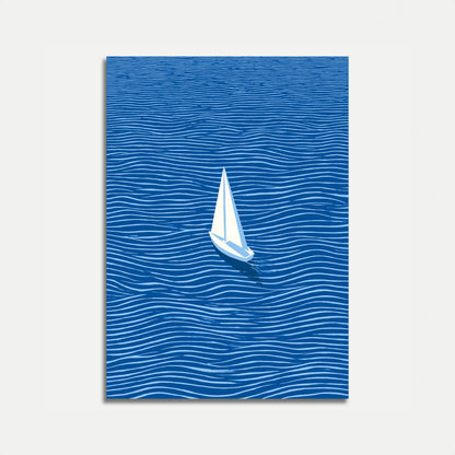 Poster Vela in Acque Blu