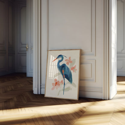 Blue Heron Elegance Poster
