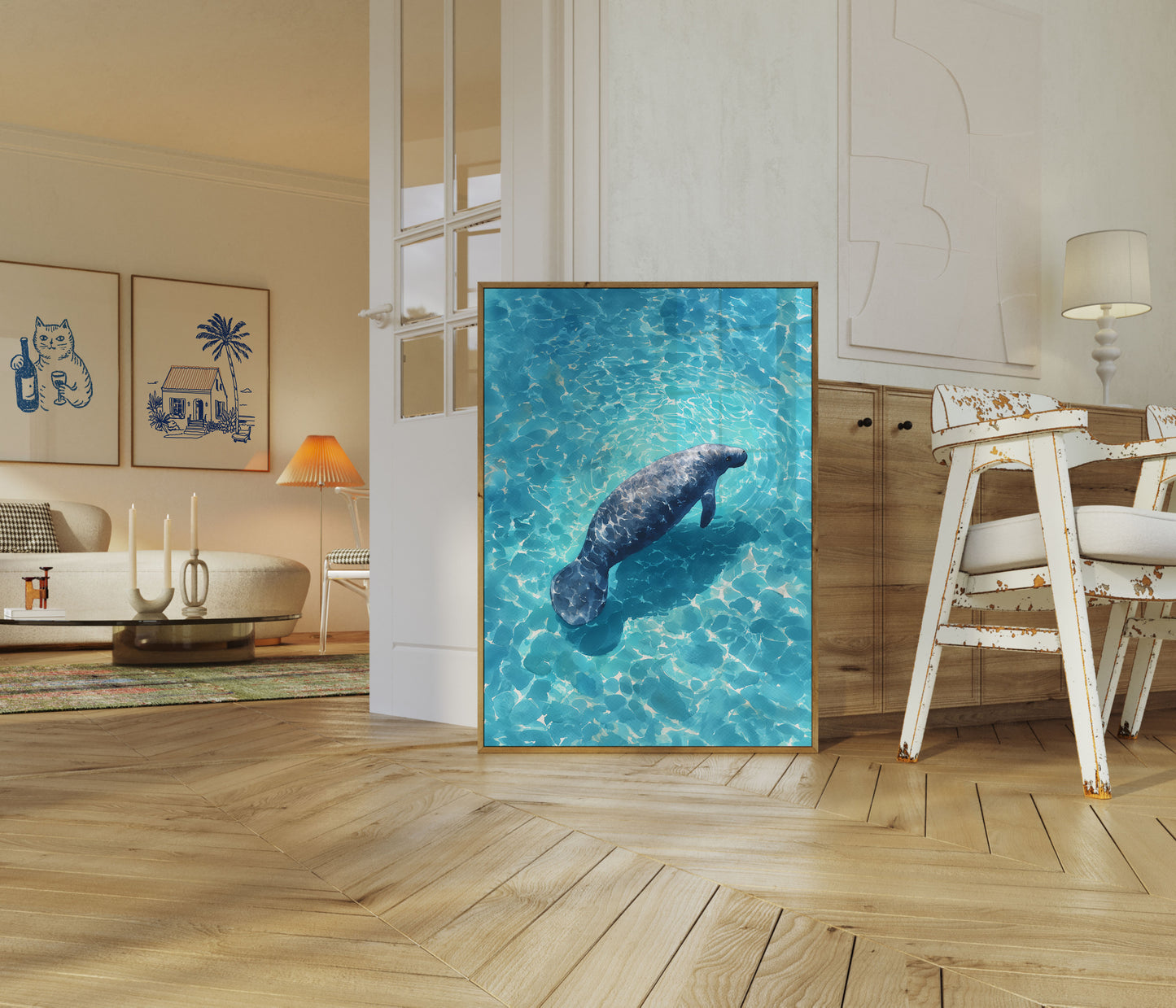 Lamantino nelle Acque Cristalline Poster