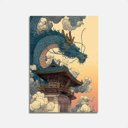Mystic Dragon Temple Poster