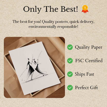 Elegante Dansesilhouetter Plakat