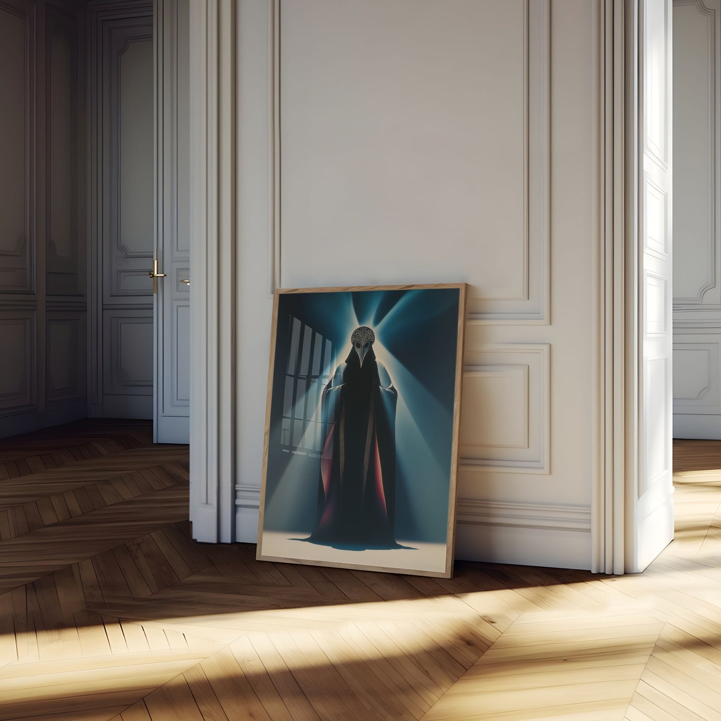 Mysterious Bird Plague Doctor Poster