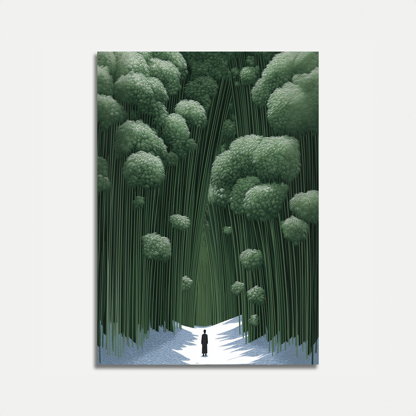 Solitary Journey Through Forest Poster