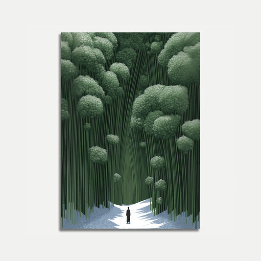 Ensom Reise Gjennom Skog Plakat