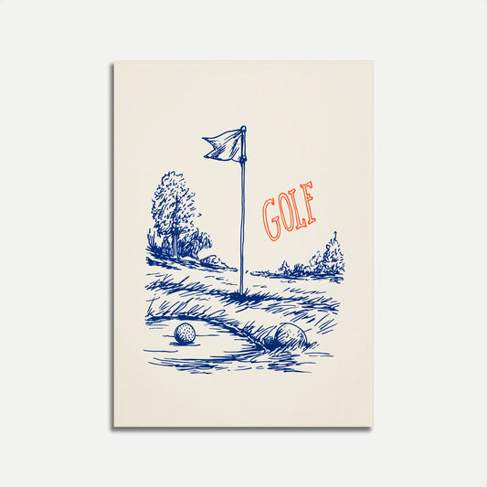Affiche classique de terrain de golf