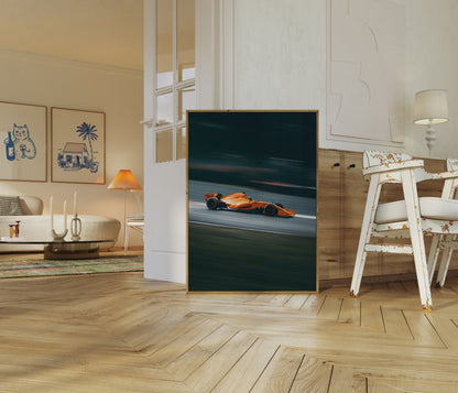 Hromový oranžový Speed Demon plakát