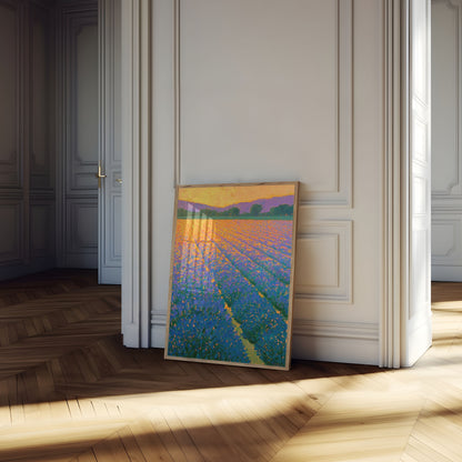 Poster Campo di Lavanda al Tramonto
